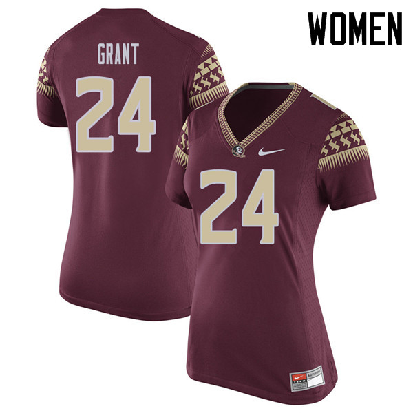 Women #24 Anthony Grant Florida State Seminoles College Football Jerseys Sale-Garent